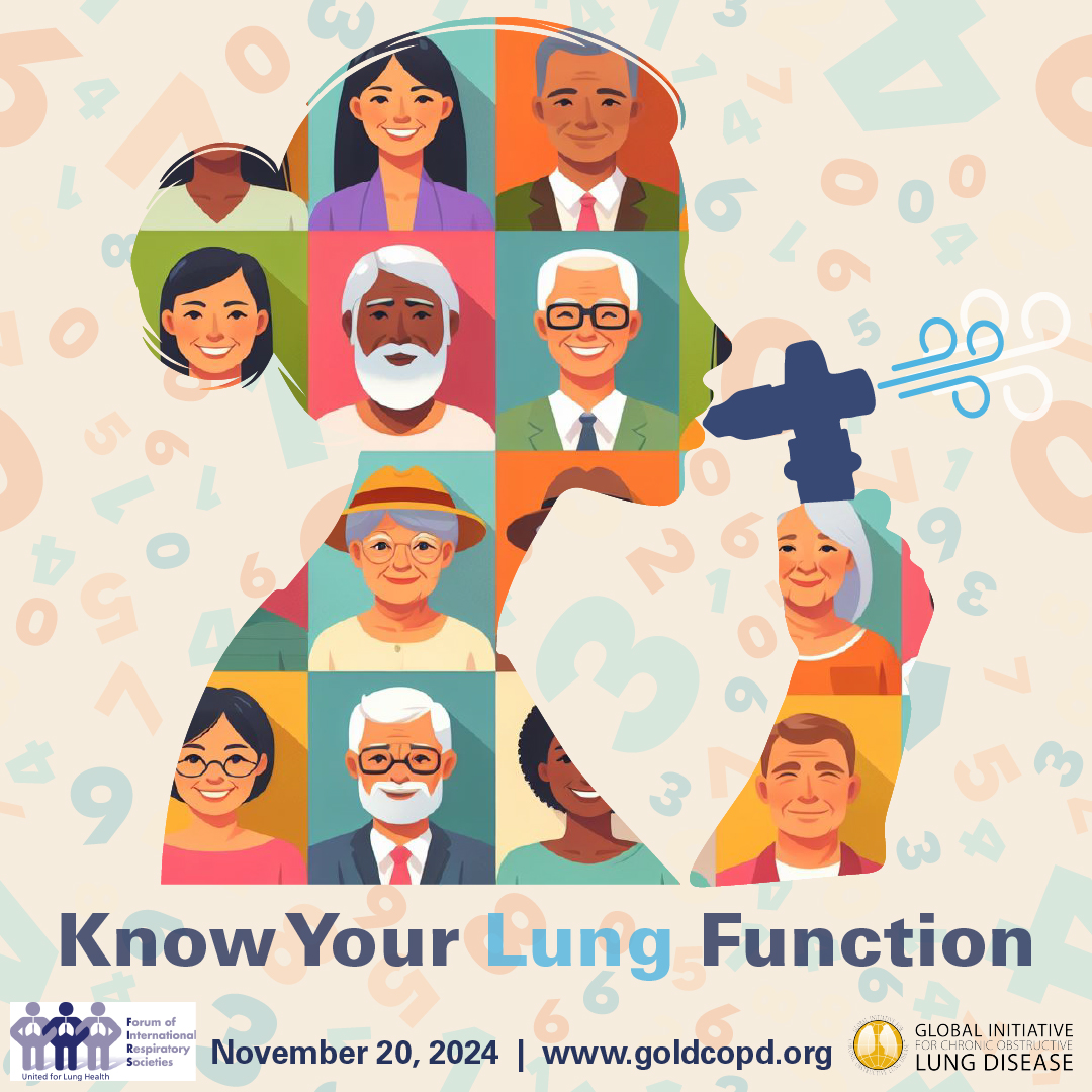 World COPD Day: Know Your Lung Function.  Lung function is not only a predictor of lung health, but overall health.  